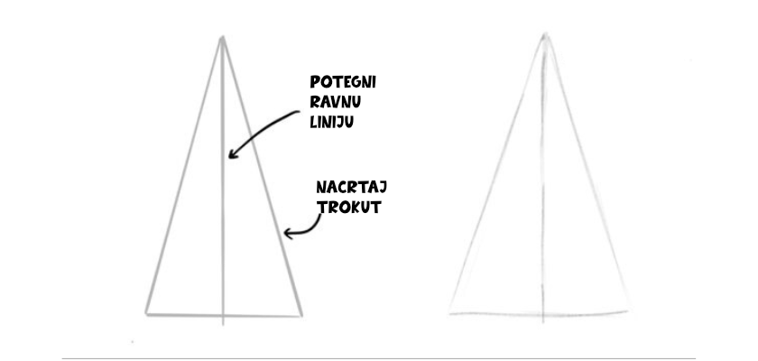 Korak 1 kako nacrtati bor