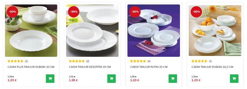 cadix luminarc tanjuri - akcija tanjura u Bima shopu