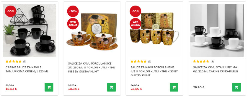 šalice za kavu i čaj - velika ponuda u bima shopu