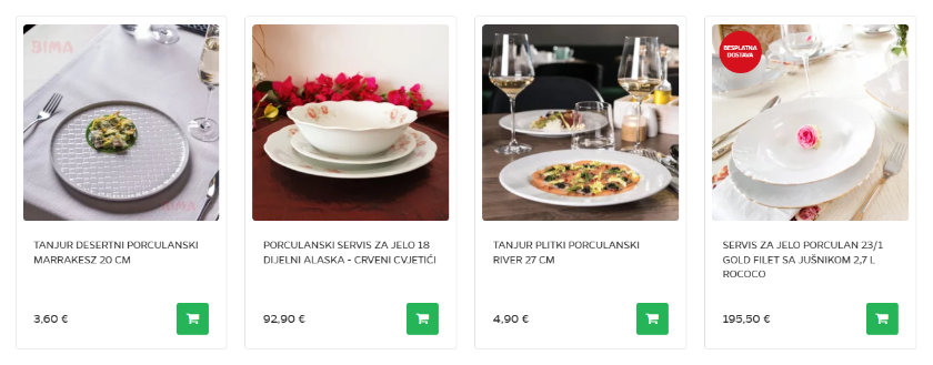 porculanski tanjuri za restorane - tripice