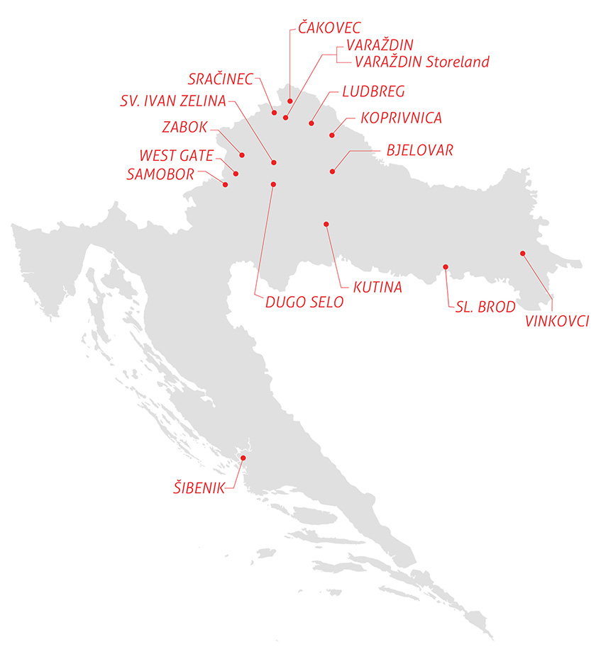 Karta Bima trgovina u Hrvatskoj