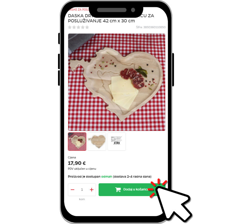 Bima shop - Dodajte artikle u košaricu
