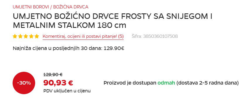 Provjerite dostupnost i rok dostave