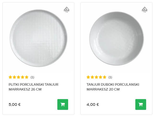 pojedinačni tanjuri