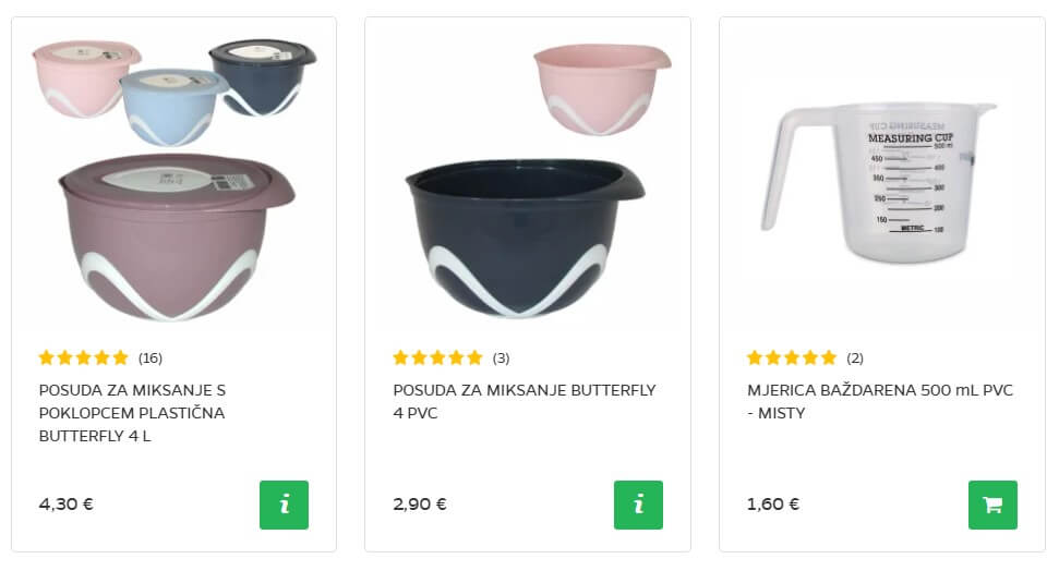 Plastično posuđe sve za oblikovati tijesto