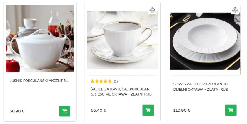 porculanski tanjuri i jušnik za brudet od grdobine