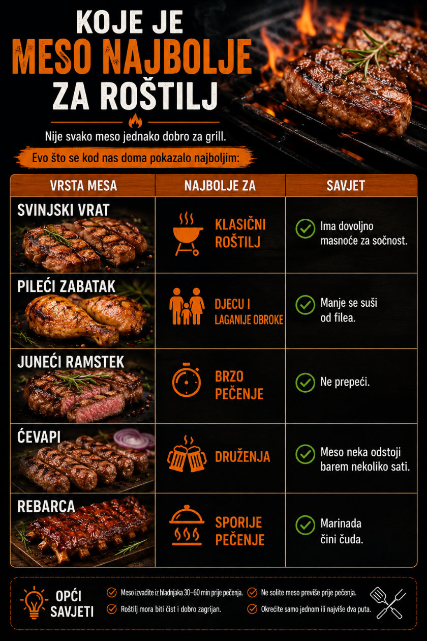 Koje meso je najbolje za roštilj