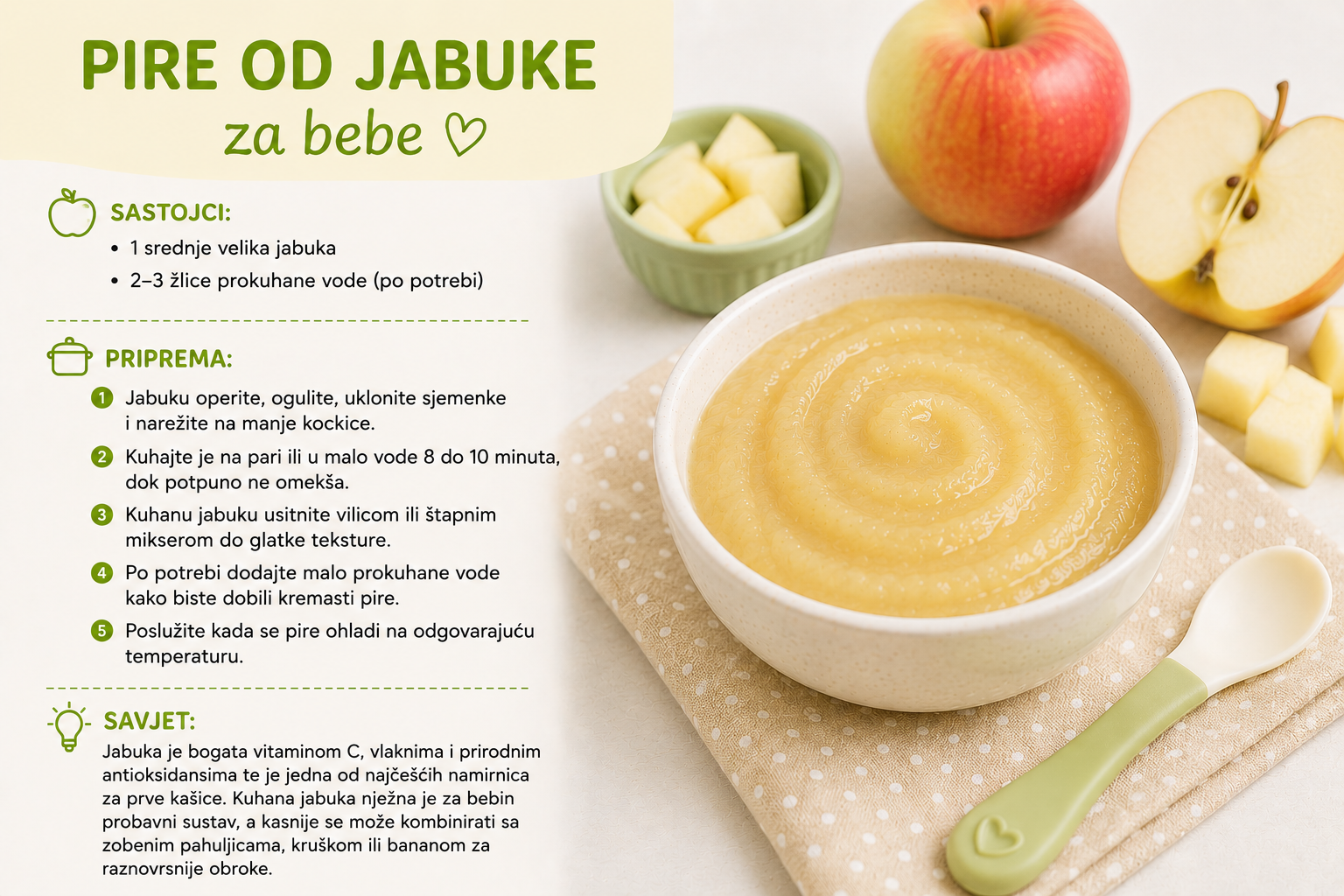 Pire od jabuke za bebe