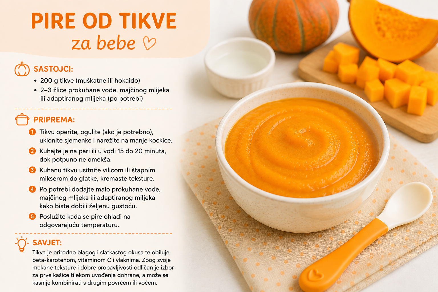 Pire od tikve za bebe