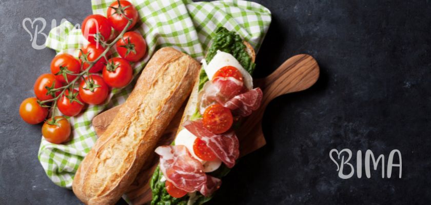 Sendvič s mozzarelom i pršutom