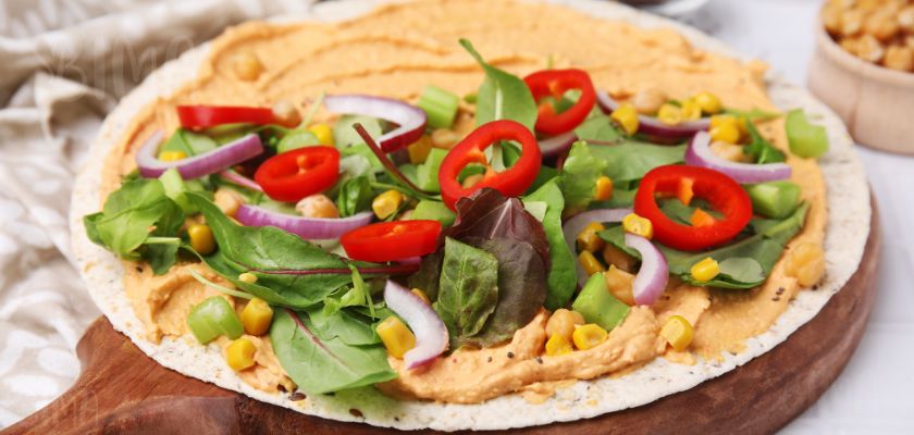 Tortilje s povrćem i humusom