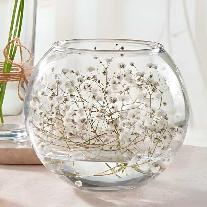 STAKLENA VAZA KUGLA FLORA - BOTANICA 16 CM