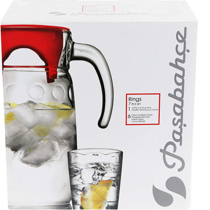 VRČ ZA VODU I ČAŠE SPACE SET ZA SOK 7 DIJELNI 1650 ML + 208 ML