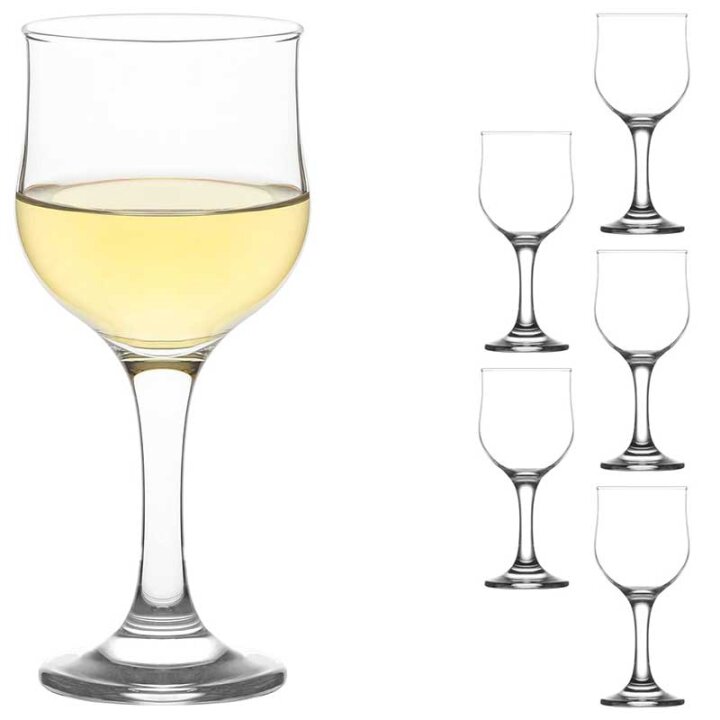 ČAŠE STAKLENE TULIPE NA STALKU 6/1 200 mL