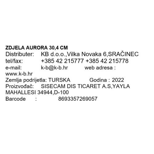 AURORA ZDJELA 30 CM