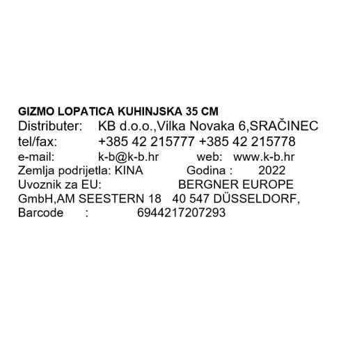 GIZMO LOPATICA KUHINJSKA 35 CM
