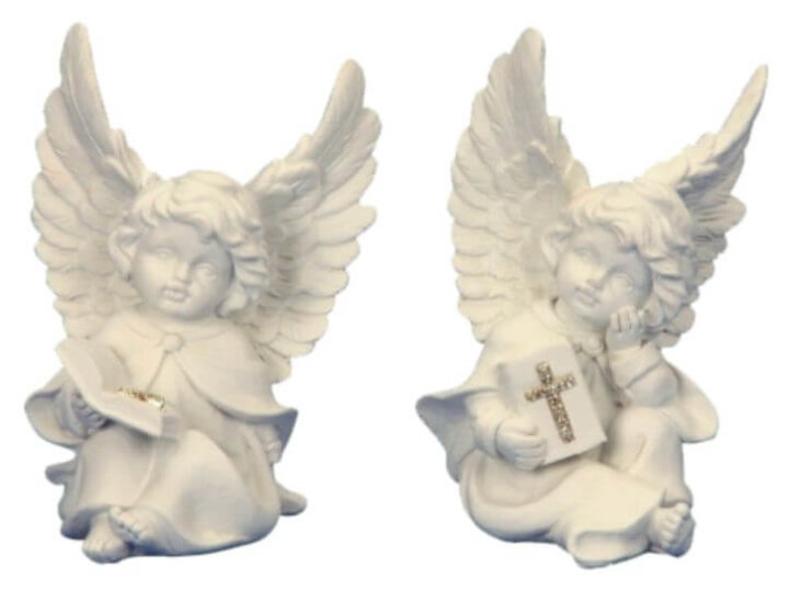 ANĐEO FIGURA SA KNJIGOM I KRIŽEM 12 CM