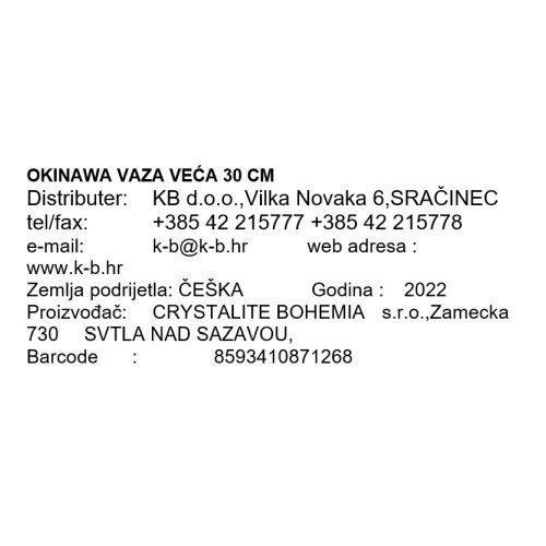 OKINAWA VAZA VEĆA 30 CM