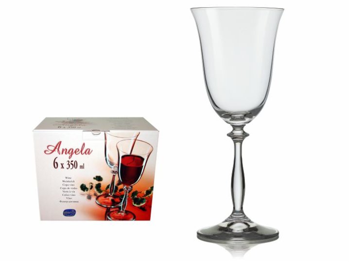 ČAŠE KRISTALIN VINO 6/1 350ml ANGELA