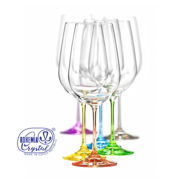 ČAŠE ZA VINO KRISTALIN 6/1 550 ML RAINBOW