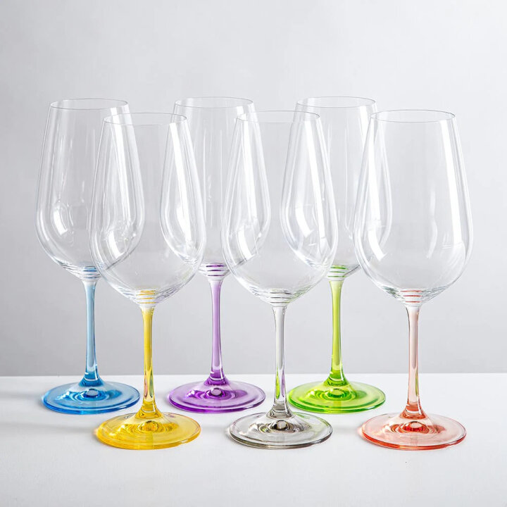 ČAŠE ZA VINO KRISTALIN 6/1 550 ML RAINBOW