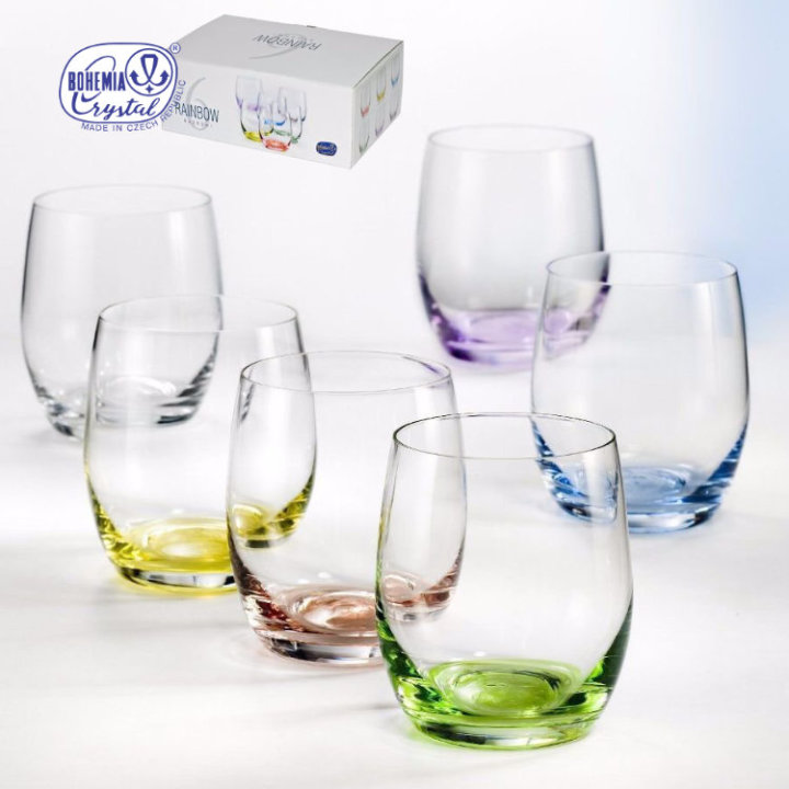 ČAŠE KRISTALIN VODA 6/1 300ml RAINBOW