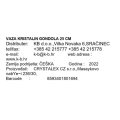VAZA KRISTALIN 25cm GONDOLA