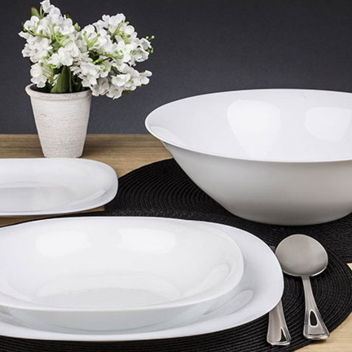 19 dijelni set bijelih tanjura