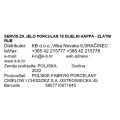 SERVIS ZA JELO PORCULAN 18/1 GOLD FILET HAPPA