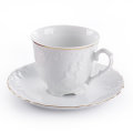 SET ŠALICA ZA KAVU PORCULAN 6/1 GOLD FILET 250 ML ROCOCO
