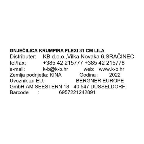 GNJEČILICA KRUMPIRA FLEXI 31 CM LILA