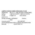 LAMPICA NOĆNA KAMEN CRNO-BIJELI 50 CM