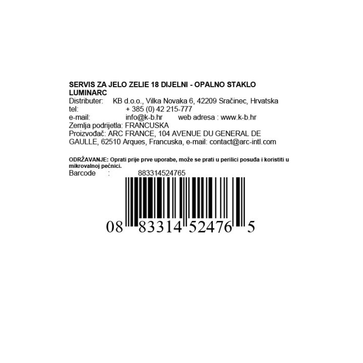 ARCOPAL TANJURI ZELIE LUMINARC 19 DIJELNI