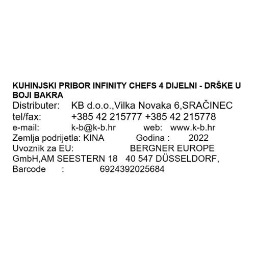 KUHINJSKI PRIBOR 4dj. INFINITY