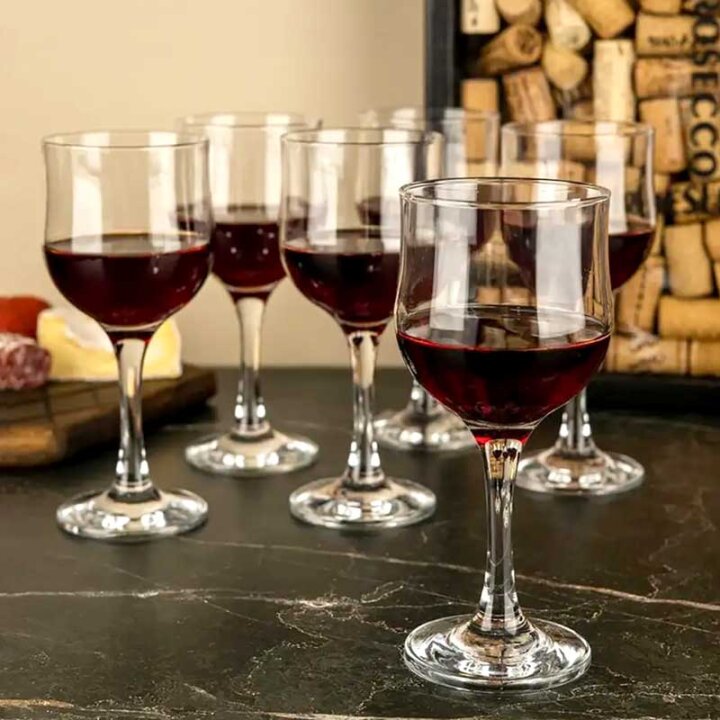 ČAŠE ZA VINO NA STALKU GLASS4YOU VIKA-TULIPE SET 6/1 315 ML