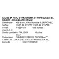 ŠALICE ZA KAVU S TANJURIĆIMA, SET 6/1 PORCULAN 250 ML BOLERO