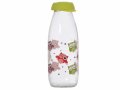BOČICA STAKLENA 500 ML SA ZELENIM POKLOPCEM - DEKOR SOVE