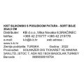 KIST SILIKONSKI S POSUDICOM PATARA - SORT BOJE 20x6,5 CM