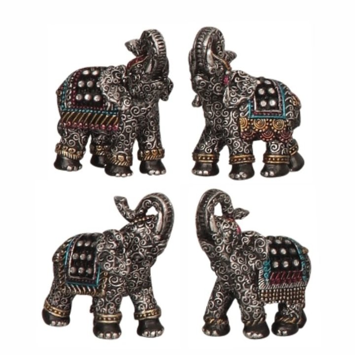FIGURA SLON SA UKRASNIM KAMENČIĆIMA 6 CM