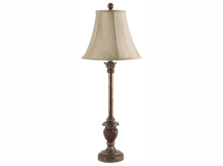 LAMPICA NOĆNA SA STALKOM METAL-KERAMIKA 81 CM ANTIK-KREM BOJA