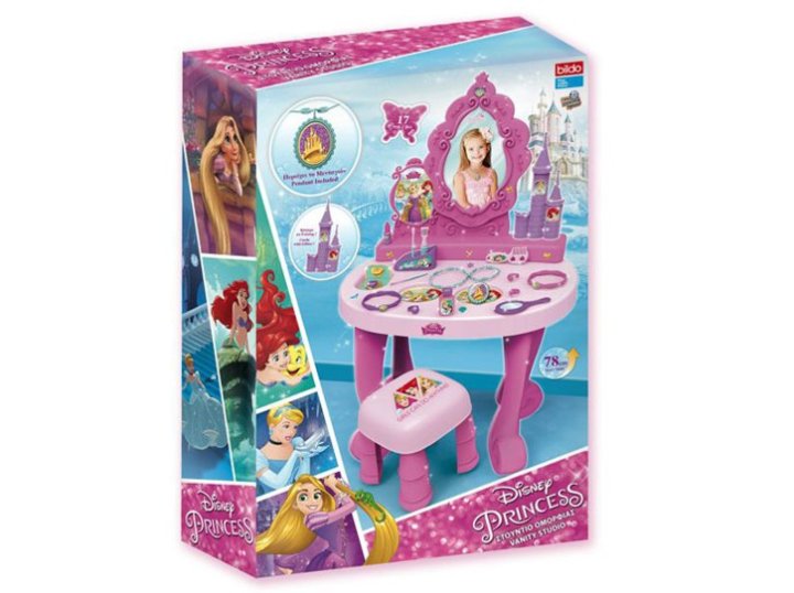PRINCESS KOZMETIČKI STOLIĆ 78 CM S PRIBOROM 17 DJ.