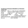 SVIJEĆNJAK DVODIJELNI KERAMIČKI ZLATNO-BIJELI 12x6x9,5 CM
