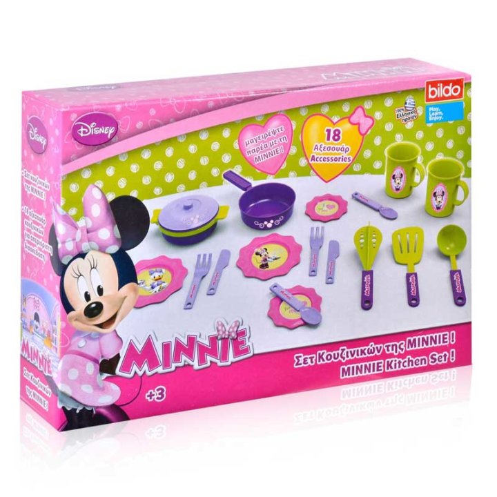 MINNIE MOUSE SET POSUĐA ZA IGRU 18 DJ. U KUTIJI 34x8x22,5 CM