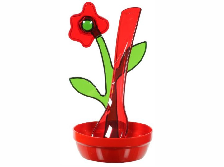 STALAK ZA KUHAČE SA CVIJETOM - FLORES CRVENI 23x15 CM