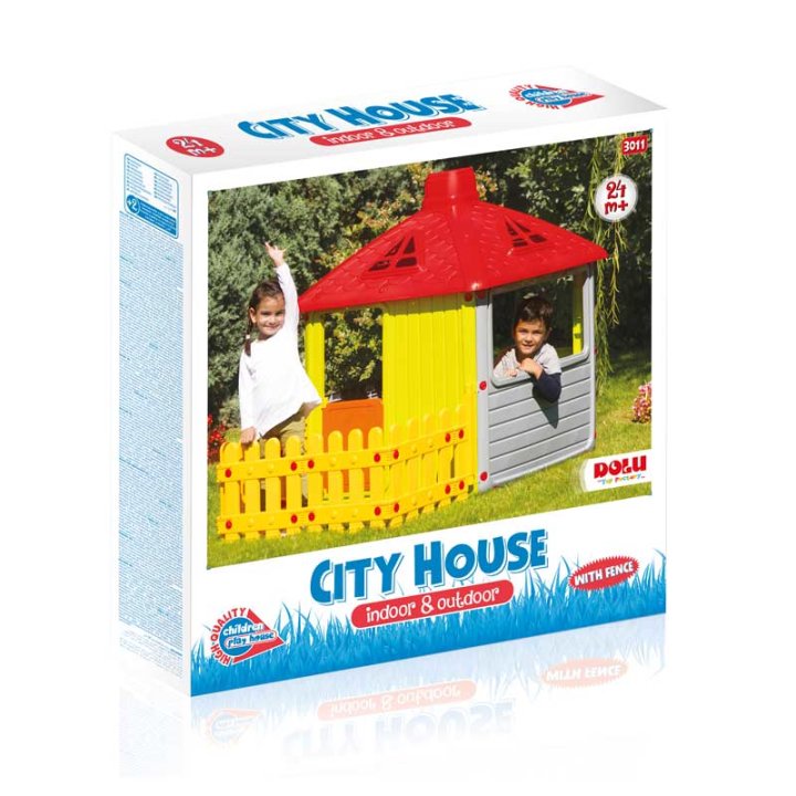 KUĆICA ZA IGRU S OGRADOM - CITY HOUSE 130x151x104 CM