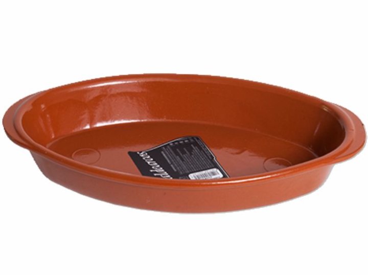 KERAMIČKI PEKAČ OVALNI SMEĐI 33x19 CM