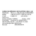 CJEDILO SA DRŠKOM 23 CM PLASTIČNO U BOJI - LUX