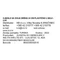 CJEDILO SA DVIJE DRŠKE 24 CM PLASTIČNO U BOJI - LUX