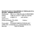 ŠALICE ZA KAVU S TANJURIĆIMA 6/1 PORCULAN 250 ML BOLERO - SREBRNI DEKOR SJAJ-MAT