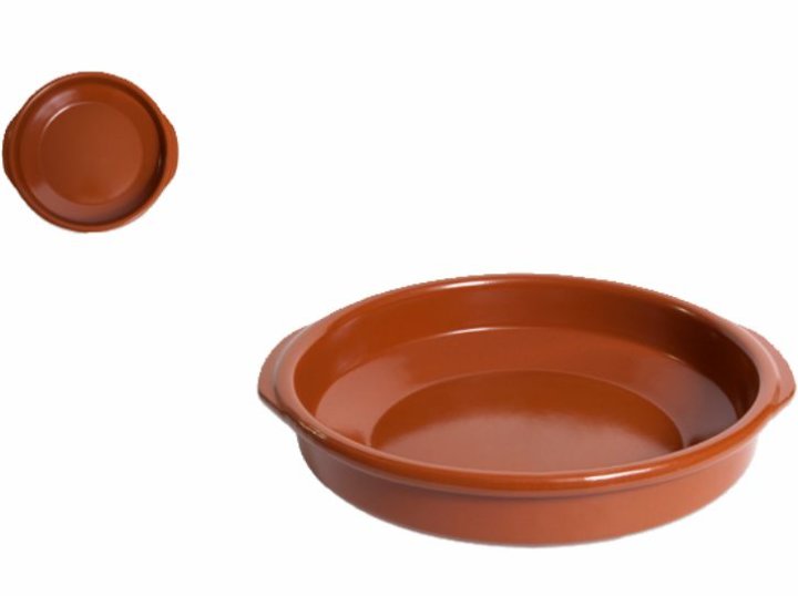 PEKAČ OKRUGLI KERAMIČKI SMEĐI 27,5 CM